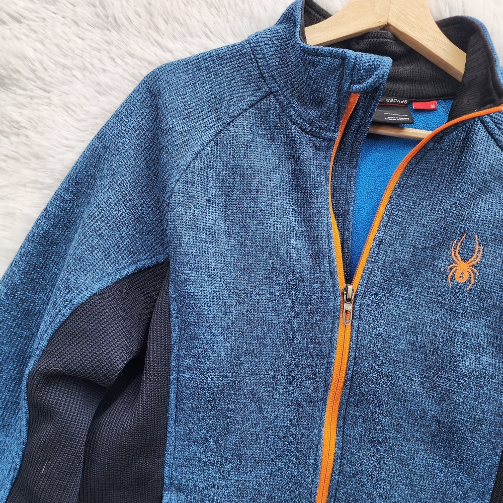 Spyder Mens Full Zip Mid Weight Stryke Fleece Jacket - Picture 5 of 8